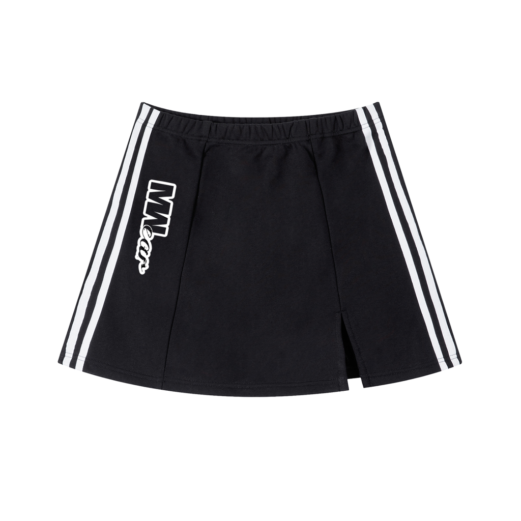MWear Contrast Side Stripe Slit Skirt