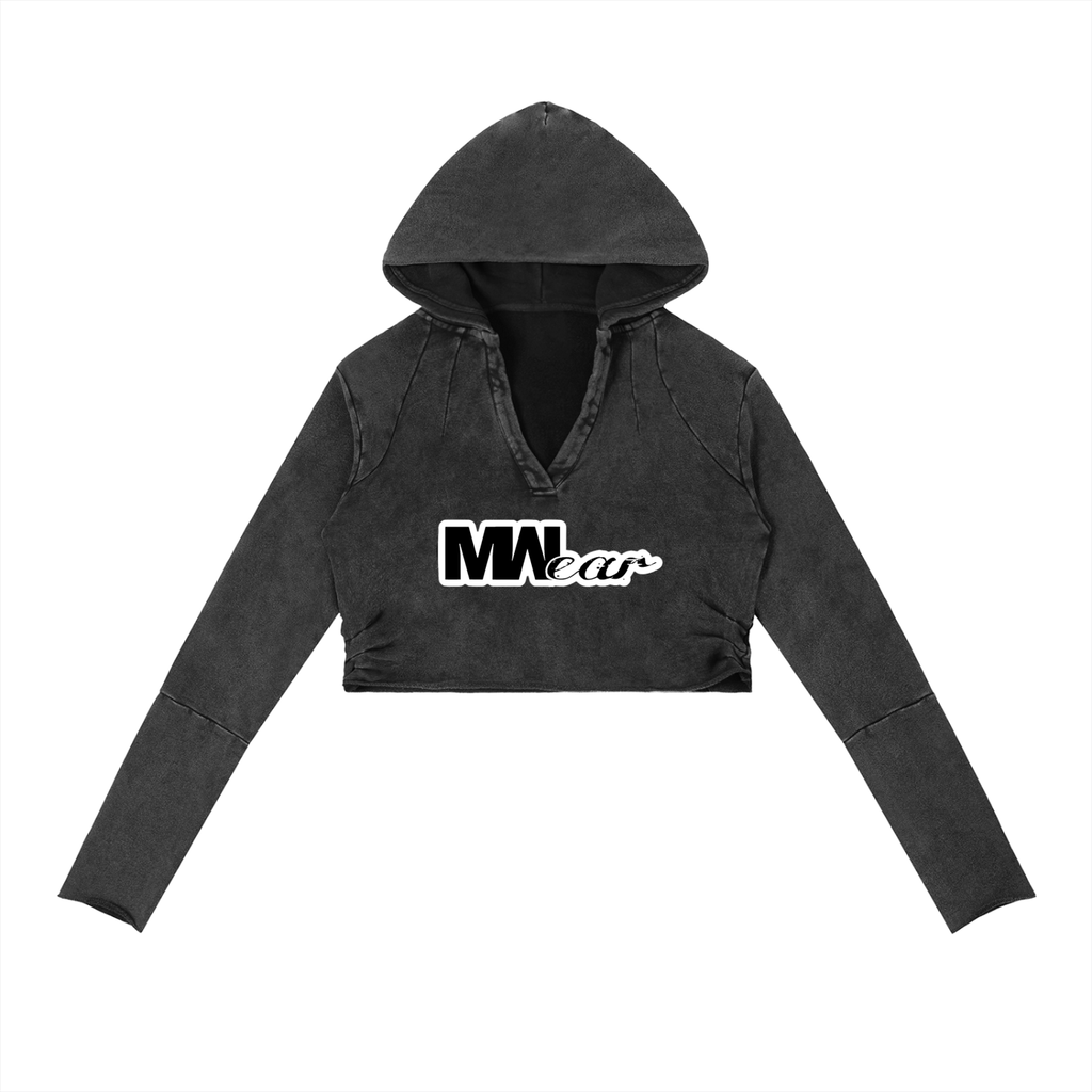 MWear Vintage Washed Raw Edge Hoodie