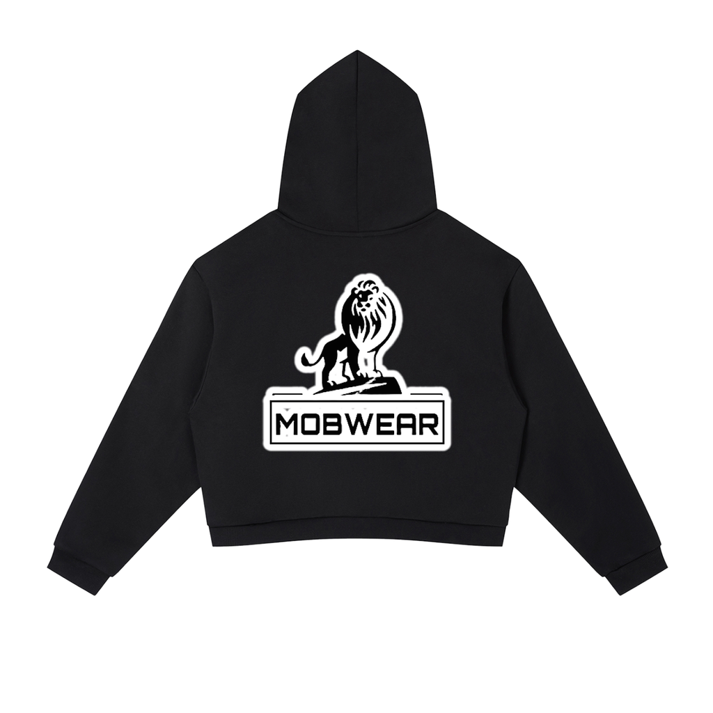 MWear Contrast Side Stripe Cropped Hoodie