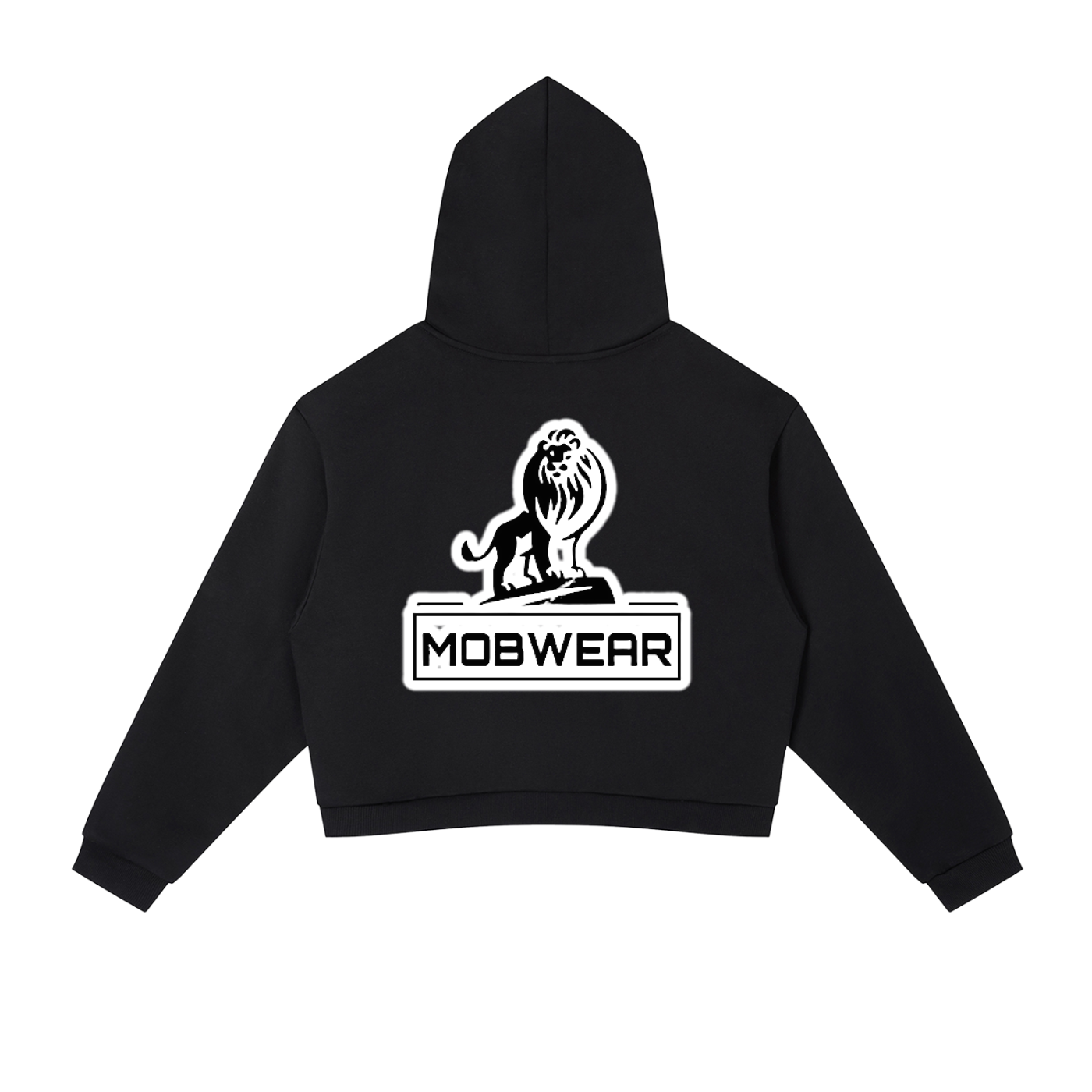 MWear Contrast Side Stripe Cropped Hoodie